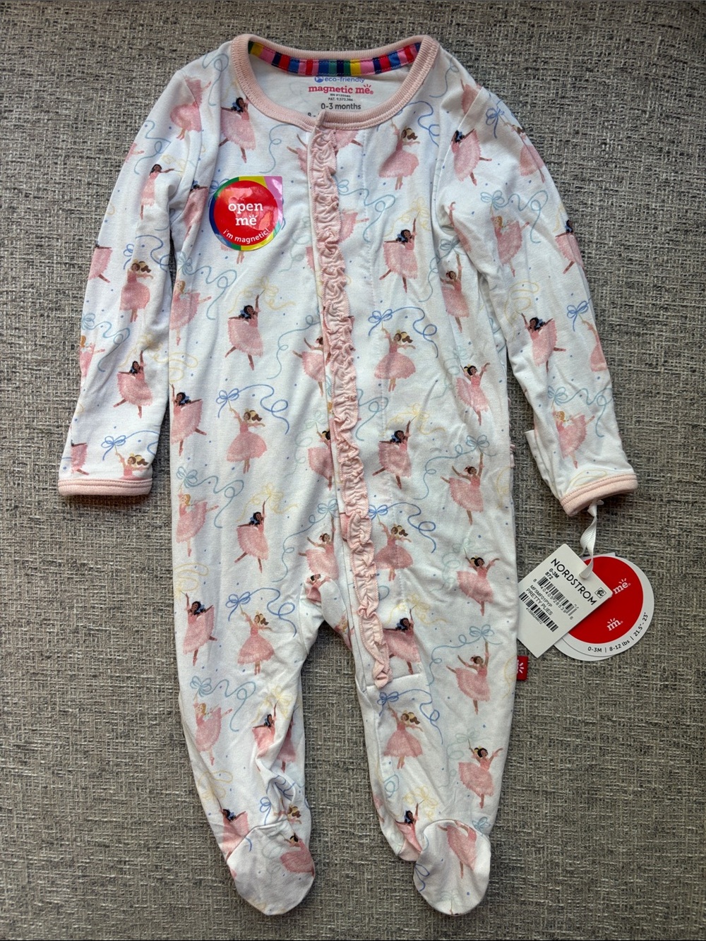 Magnetic Me pretty plies ballerina pajamas, new 0-3 Months NWT